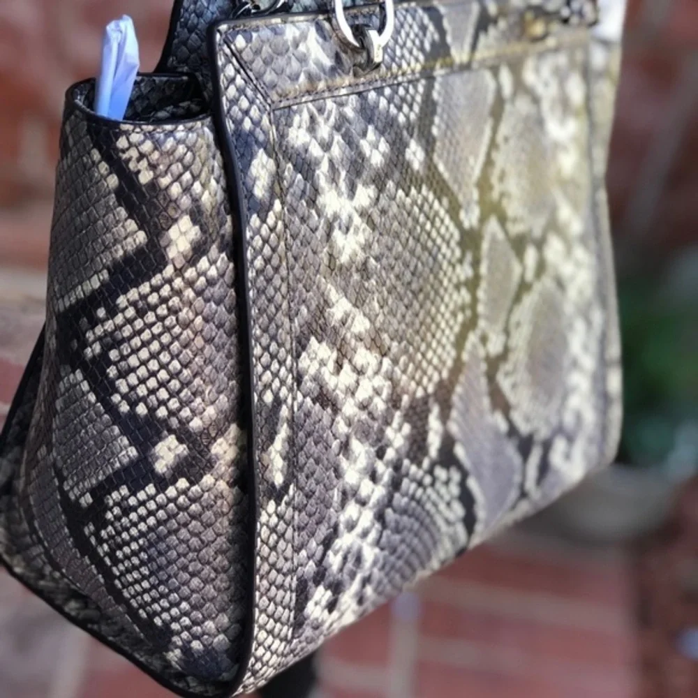 Michael kors large Tina embossed leather satchel